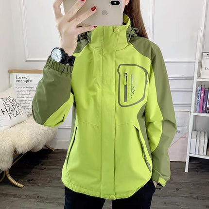 Jacket Women's Autumn and Winter Three-In-One Detachable Windproof and Waterproof Mountaineering Clothing Outdoor Skiing and Camping Style Same Style for Men and Women