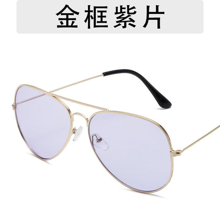 3025 fashion aviator goggles men and women personalized hip-hop all-match sunglasses 3026 colorful ocean sunglasses