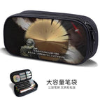 Large-capacity three-layer canvas pencil case-factory direct sales / B57535
