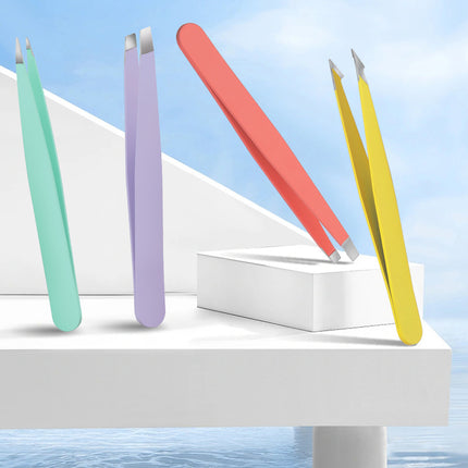 Spray paint eyebrow clip tweezers cross-border color eyebrow tweezers eyebrow trimming tool eyebrow clip pull beard eyelash auxiliary tweezers