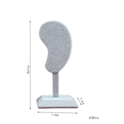 Jewelry Display Stand for Earrings, Ear Studs, and Ear Pendants; Jewelry Storage and Viewing Display Props with Velvet and Pu Stand