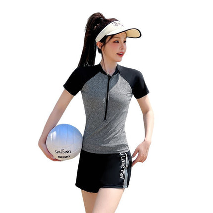 Swimsuit for Women 2025 New Split Large Size Fat mm Covers Belly and Looks Slim Conservative Sports Student Swimsuit for Hot Spring Bathing