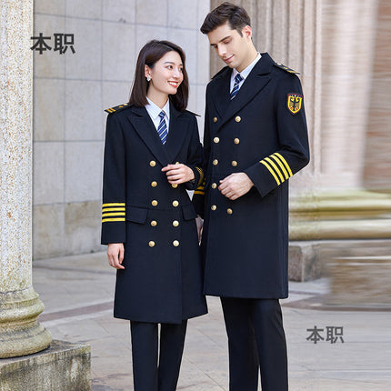 Temperament coat work clothes long sleeve security coat men and women winter work clothes coat shape Guangdong women's clothing factory shop