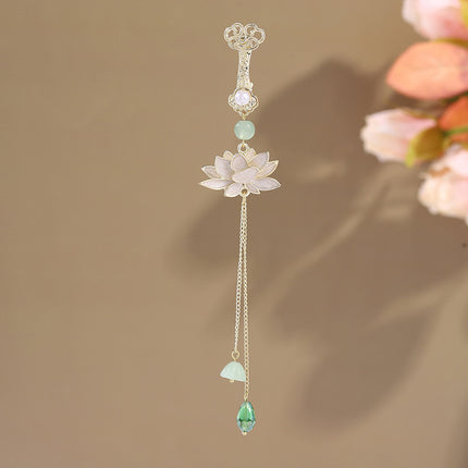 Antique Cheongsam National Tide Wind Pressure Break Elegant Pendant Brooch Hanfu Tea Clothing Tassel Retro Chinese Makeup Accessories Women