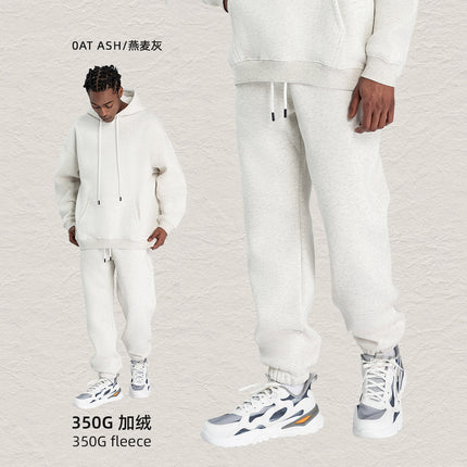 Kite Men's Clothing Factory Autumn and Winter Heavy Velvet Sweatshirt Men's Cross-Border American Street Fashion Loose Sweatshirt Pants Suit Men