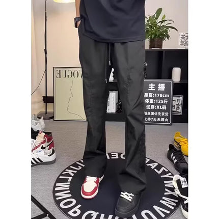 American-style Machete Cutting Crock Pants Boys Autumn Fashion Brand Loose creamy-white Pants High-grade Casual Straight Pants