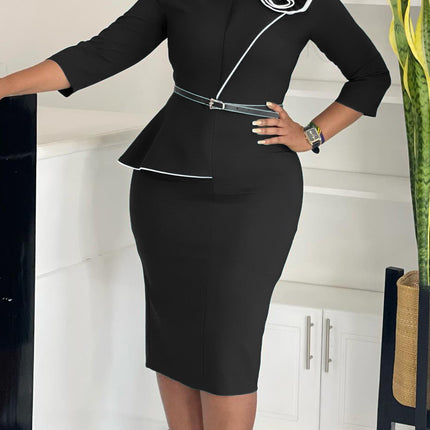 D551 Foreign Trade Women's Wear 2024 Spring New Fashion Elegant OL Tongle Pencil Skirt Hip African dress