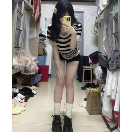 Spice Girls Denim Shorts Women's Ins Summer 2025 New High Waist Slimming Black Pants Tight Micro-elastic Hip Hot Pants