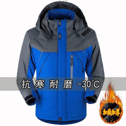 Winter Coat Men's Thickened fleece-lined Cotton Coat Men's Cotton Coat Cotton Coat Work Clothes plus size Jacket Men's Winter Coat