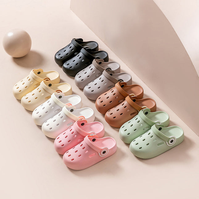 Summer New Dung-feeling Thick-soled Slippers Women's Fashionable Home Non-slip Deodorant Beach Shoes Hole Shoes Women's Outer Wear