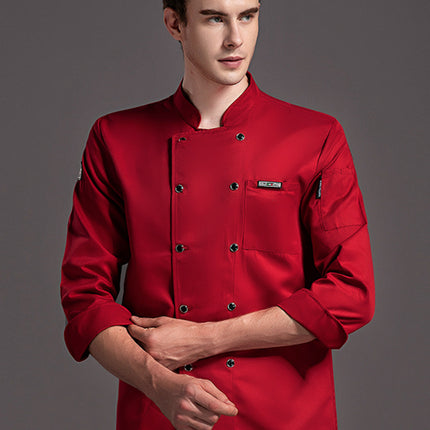 Wholesale Restaurant Chef Work Clothes Long Sleeve Autumn and Winter Catering Hotel School Canteen Special Kitchen Labor Protection Clothing