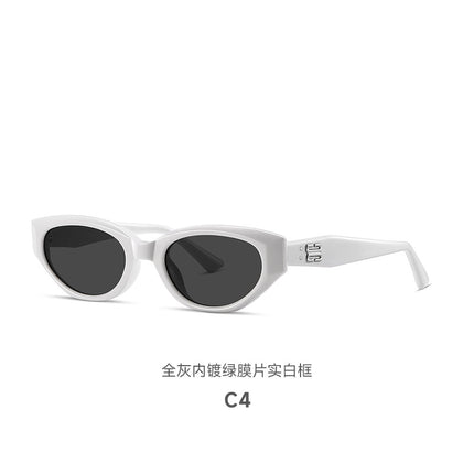 Dolby Sunglasses Cross-border Hot Selling GM Same Style Glasses Women's High Sense Cat's Eye Retro Plate Anti-UV Sunglasses