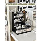 Diagonal storage box [with drawer] black