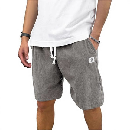 Men's Casual Sports Shorts Fitness Muscle American Quarterers Corduroy Breathable Shorts