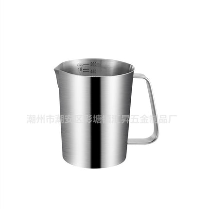 Thickened 304 Stainless Steel Measuring Cup with Scale Milk Tea Coffee Measuring Cup Kitchen Baking Measuring Cup Measuring Spoon 0.5-2L