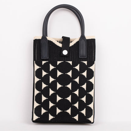 Shoulder bag 2024 portable semicircle simple travel with knitted handbag student leisure bag large capacity mobile phone