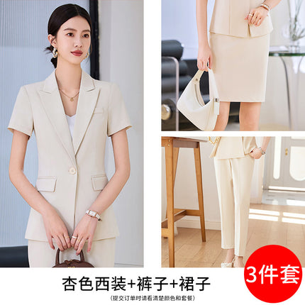 Grey Business Suit suit Women's Summer High-end Hotel Front Desk Manager Dress Jewelry Store Work Suit