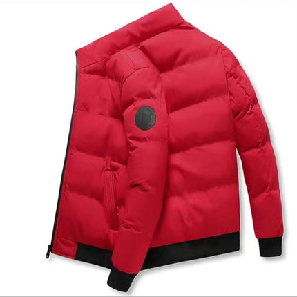 Winter Men's Stand-Up Collar Cotton Outwear, Thickeneded Warm Cotton Outwear, Korean Style Casual Cotton Outwear, Cross-Border Hot Sale Spot Batch