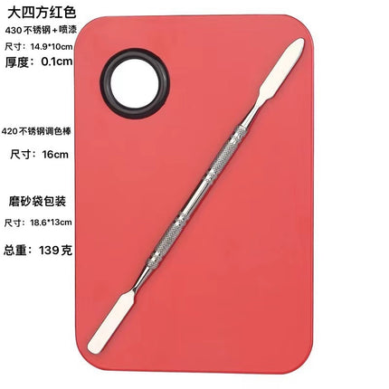 Factory spot stainless steel palette palette with palette bar nail beauty makeup set color palette tools