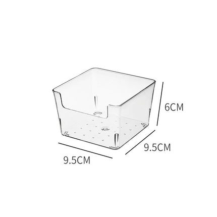 T2219 desktop storage box divided kitchen tableware stationery finishing box transparent plastic desktop storage box