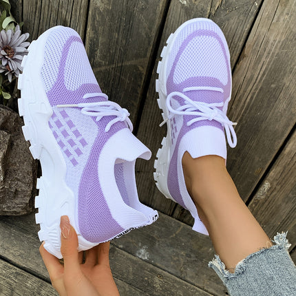 Summer New Women's Sneakers, Casual Versatile Shoes, Cross-Border Dropshipping, Mesh Breathable Running Thick-Soled Dad Shoes