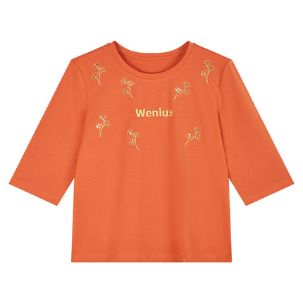 Summer T-Shirt for Petite Women, Korean Style, Loose Fit, Versatile, Casual, Stylish, Fashionable, Round Neck, Elegant Women's T-Shirt, Wholesale