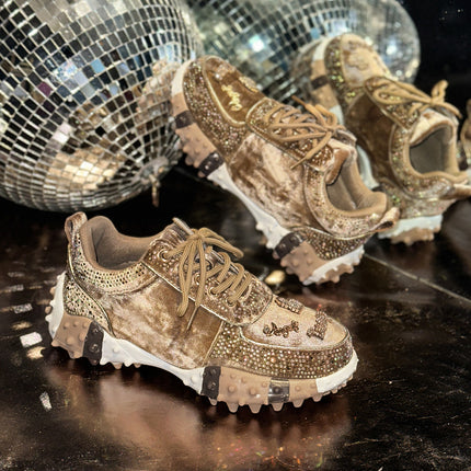 Women's New Dad Shoes Ins Fashion Rhinestone Sports Casual Shoes Cross-Border Foreign Trade Durian Sole Diamond-Encrusted Women's Shoes