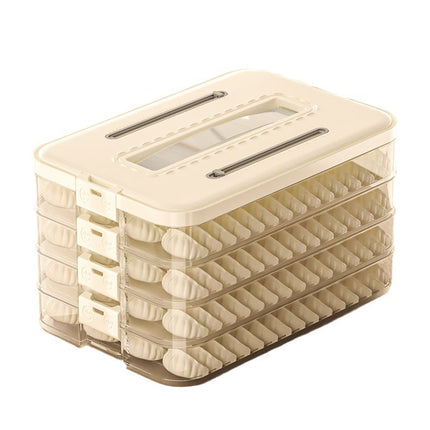 Anoxin frozen dumpling box multi-layer food grade sealed fresh dumpling wonton quick-frozen kitchen refrigerator storage box