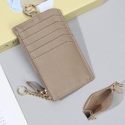 Japanese-style Genuine Leather Zipper Coin Small Wallet Top-layer Cowhide Multi-card Card Bag Ultra-thin Small Mini Coin Purse