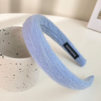 1#Sky blue pleated sponge headband