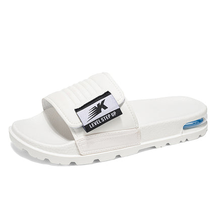Slippers Men's Summer Fashion Outfit Trendy Air Cushion Slides Soft Sole Outdoor Beach Shoes Velcro Vietnamese Slippers