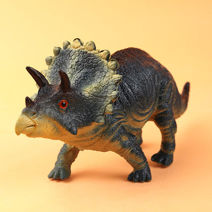 Large simulation soft glue dinosaur toy sounding Tyrannosaurus Rex Triceratops animal model boys children stall wholesale