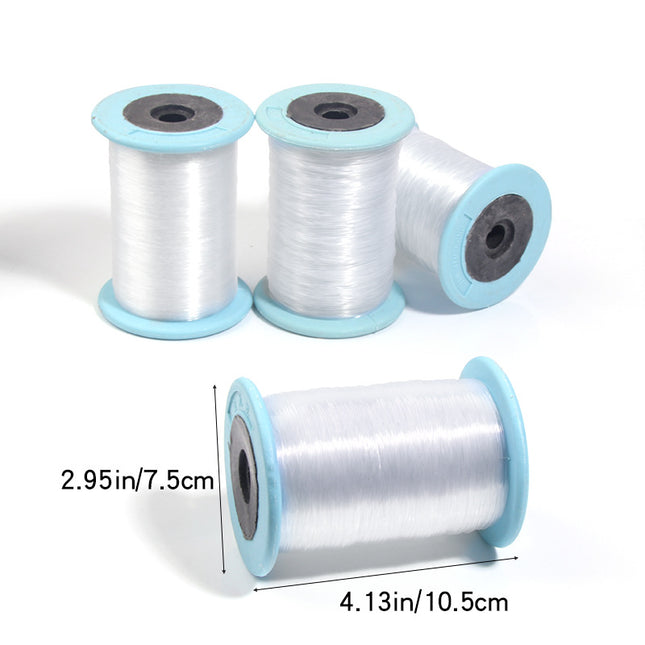 Manufacturer Supplies Large Rolls of Transparent Round Crystal Fishing Line, Non-Elastic Fishing Wire, Handmade Line, DIY Essential Jewelry Accessories