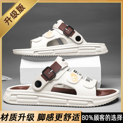 Sandals Men's Summer Outdoor Driving Two-Wear Office Casual Slippers Breathable Lightweight Beach Sandals