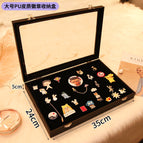 Large# badge PU flip storage box