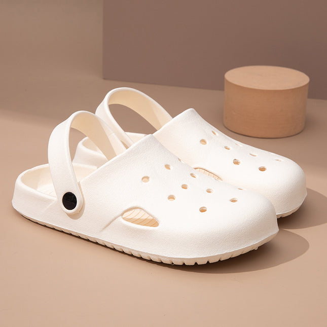 Hole Shoes Men's Summer 2024 New Outer Wear Bag Couple's Home Non-slip Thickness Shoes for Women's Garden Shoes