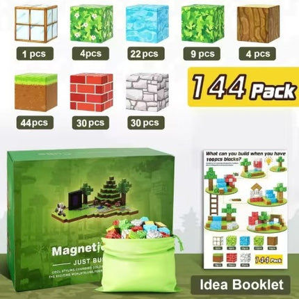 Cross-border My Magnetic Cube World Magnetic Suction Stone Building Blocks Children's Gift Educational Assembled Boy's Toy Interactive