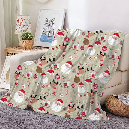 Christmas Decoration Blanket Holiday Blanket Red Festive Blanket Christmas Tree Polo Sofa Blanket Flannel Blanket