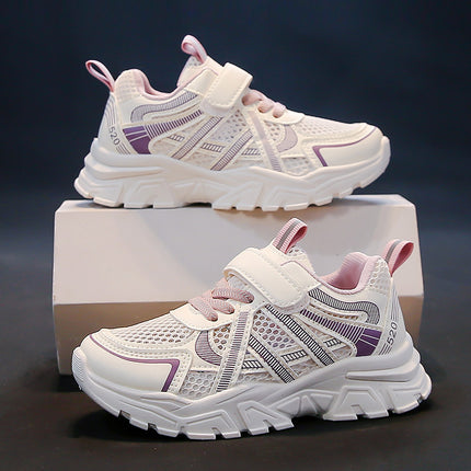 Girls' Sports Shoes, Kidsren's Running Dad Shoes, 2025 Spring & Fall Boys' Single Mesh Breathable Campus Sports Shoes