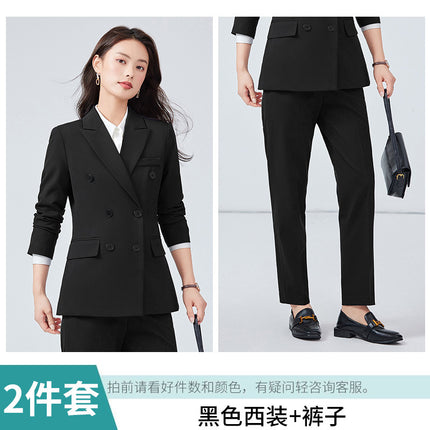 High-end Suit suit Women's Spring and Autumn Senior Sense Interview Dress Professional Temperament Goddess Fan Hotel Manager Work Clothes