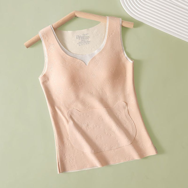 Cross-Border Foreign Trade Popular Girls' Velvet Vest Inner Wear Seamless Vest Student Warm Base Underwear Winter