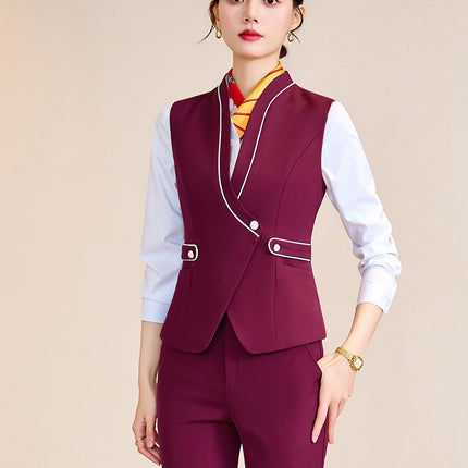 Stewardess Uniform Female Professional suit Railway Flight Attendant Student Tooling Sales Hotel Front Desk Beautician Work Clothes