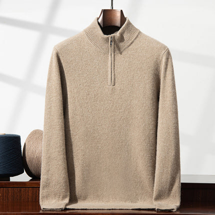 Cashmere Half-Zip Sweater Men / Pull Cachemire Demi-Col Zip