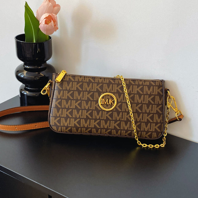 Foreign Trade Bags for Women 2026 New Fashion Versatile Women's Bag Single Shoulder Crossbody Bag Retro Printed Chain Small Square Bag for Women