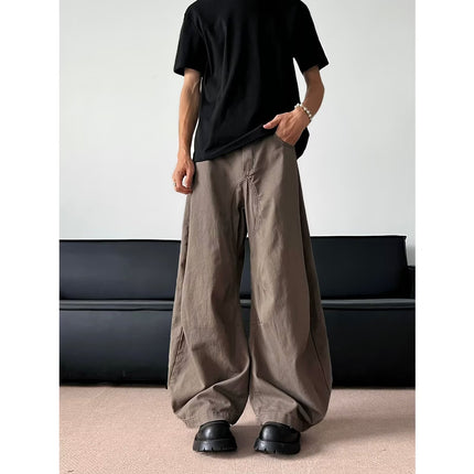Retro Silhouette Scimitar Cargo Pants Men's Spring and Autum American Retro Vintage Loose Casual Wide-Leg Jeans
