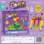 Puzzle six-dimensional building blocks (color box)