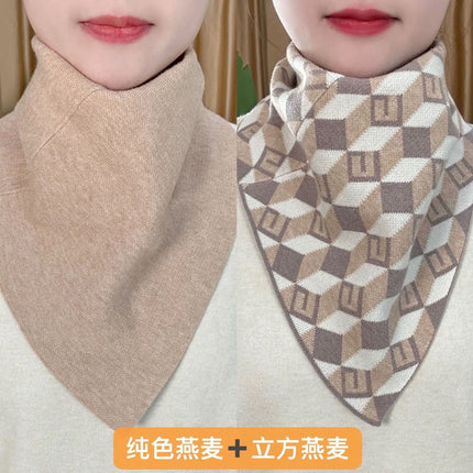 New Style Fashion 2024 Autumn and Winter Neck Protection Neck Korean Style Cold-proof All-match Neck Set Warm Temperament Triangle Scarf