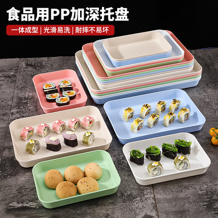 Commercial Deepening Tray Rectangular Kindergarten Plastic Storage Tray for Hot Pot Food Preparation Tray with Marinated Flavor Marinated Dishes Display Tray