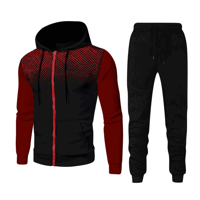 Men's Sweatshirt and Pants Set Cross-Border Amazon Foreign Trade Sports Fitness Men's Autumn and Winter Sweatshirt and Sweatpants Set