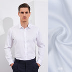 White-long sleeves-men's style-square collar / 38/S
